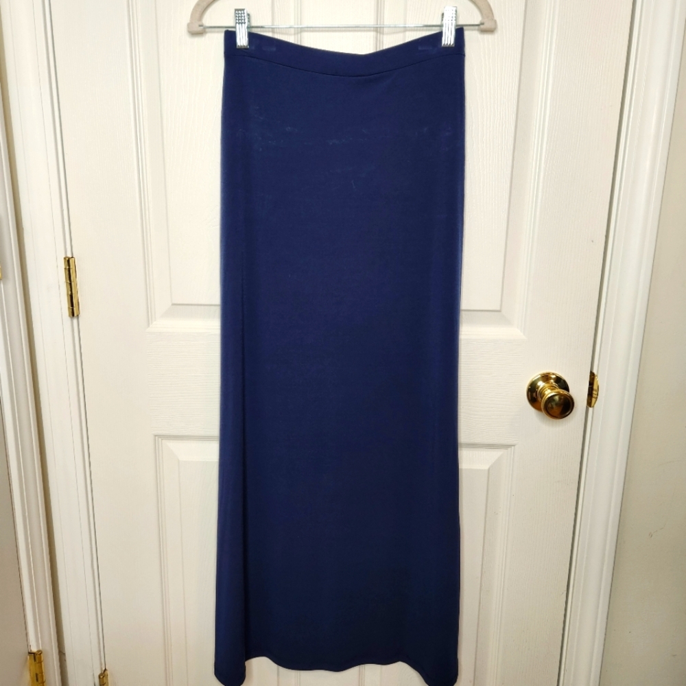 Michael By Michael Kors Knit Maxi Skirt Navy Blue Size XS Casual